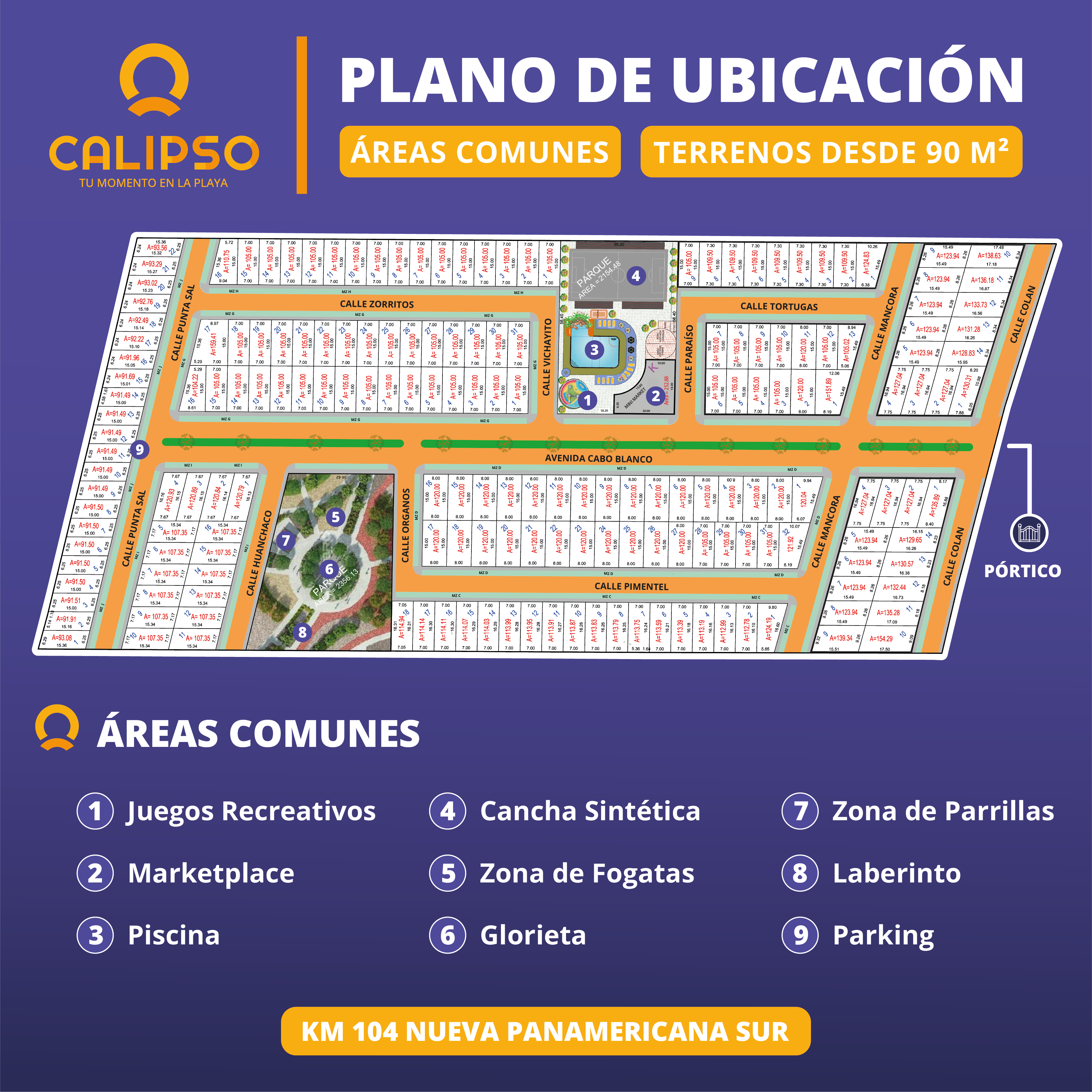 *Consultar la disponibilidad de los lotes a nuestro supervisor de proyecto